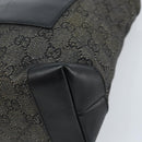 GUCCI GG Canvas Tote Bag Black Silver 28893 Auth bs33436-8