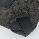 GUCCI GG Canvas Tote Bag Black Silver 28893 Auth bs33436-15