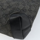 GUCCI GG Canvas Tote Bag Black Silver 28893 Auth bs33436-16