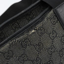 GUCCI GG Canvas Tote Bag Black Silver 28893 Auth bs33436-9