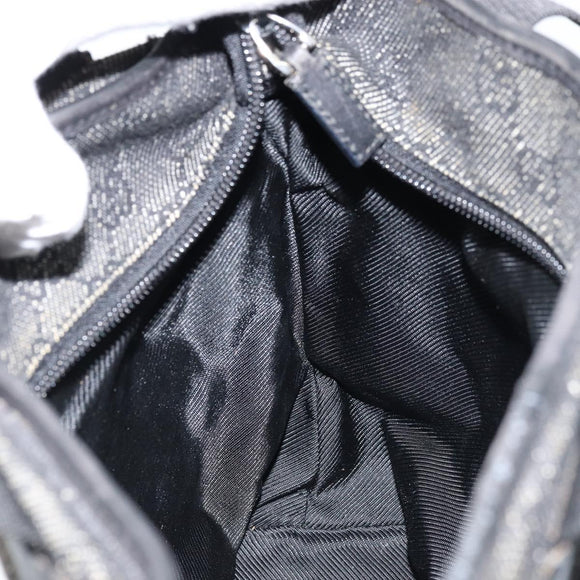 GUCCI GG Canvas Tote Bag Black Silver 28893 Auth bs33436