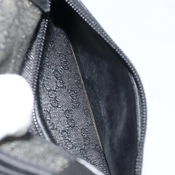 GUCCI GG Canvas Tote Bag Black Silver 28893 Auth bs33436