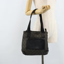 GUCCI GG Canvas Tote Bag Black Silver 28893 Auth bs33436-26