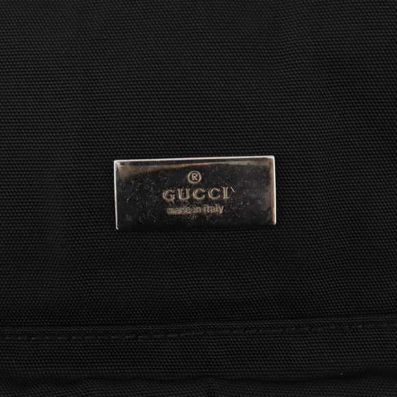 GUCCI Backpack Nylon Black Silver 019 0585 Auth bs33437