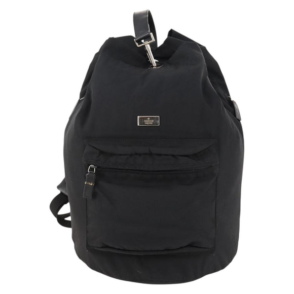 GUCCI Backpack Nylon Black Silver 019 0585 Auth bs33437