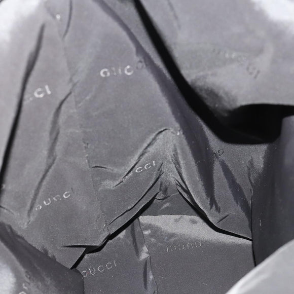 GUCCI Backpack Nylon Black Silver 019 0585 Auth bs33437