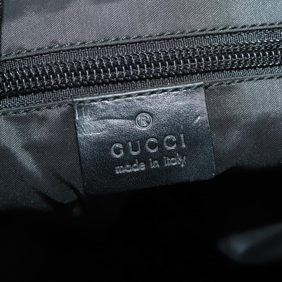 GUCCI Backpack Nylon Black Silver 019 0585 Auth bs33437