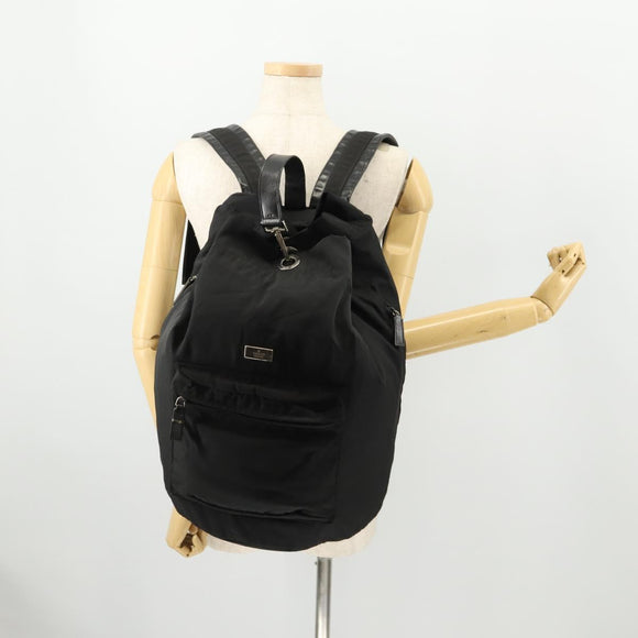 GUCCI Backpack Nylon Black Silver 019 0585 Auth bs33437