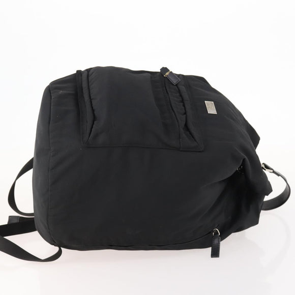 GUCCI Backpack Nylon Black Silver 019 0585 Auth bs33437