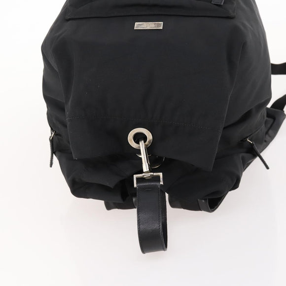 GUCCI Backpack Nylon Black Silver 019 0585 Auth bs33437