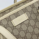 GUCCI GG Supreme Tote Bag PVC Beige Silver 181086 Auth bs33438-17