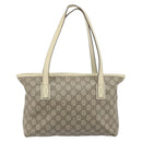 GUCCI GG Supreme Tote Bag PVC Beige Silver 181086 Auth bs33438-2