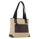 GUCCI Tote Bag Nylon Beige Silver 28893 Auth bs33439-1