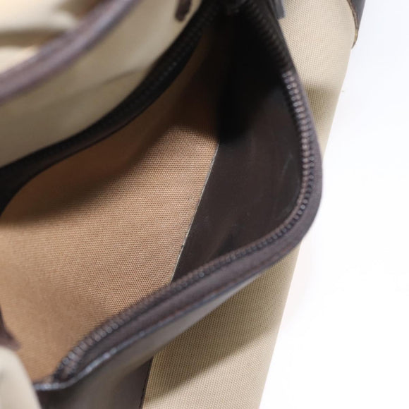 GUCCI Tote Bag Nylon Beige Silver 28893 Auth bs33439