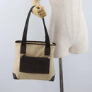 GUCCI Tote Bag Nylon Beige Silver 28893 Auth bs33439-25