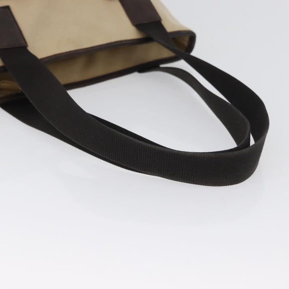 GUCCI Tote Bag Nylon Beige Silver 28893 Auth bs33439