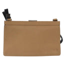Miu Miu Schoudertas Leer Beige Zilver Auth bs33441-2