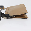 Miu Miu Schoudertas Leer Beige Zilver Auth bs33441-5