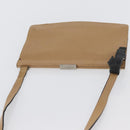 Miu Miu Schoudertas Leer Beige Zilver Auth bs33441-6