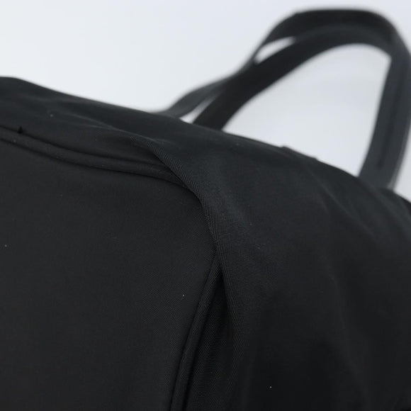 PRADA Hand Bag Nylon Black Silver Auth bs33442