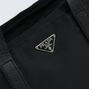PRADA Hand Bag Nylon Black Silver Auth bs33442-17