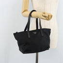 PRADA Hand Bag Nylon Black Silver Auth bs33442-23