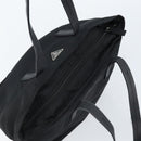 PRADA Hand Bag Nylon Black Silver Auth bs33442-6