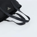 PRADA Hand Bag Nylon Black Silver Auth bs33442-7