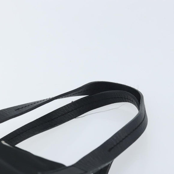 PRADA Hand Bag Nylon Black Silver Auth bs33442
