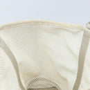 PRADA Hand Bag Canvas White Silver Auth bs33443-17