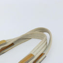 PRADA Hand Bag Canvas White Silver Auth bs33443-8