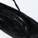PRADA Hand Bag Velor Black Silver Auth bs33444-9