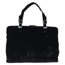 PRADA Hand Bag Velor Black Silver Auth bs33444-13