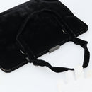 PRADA Hand Bag Velor Black Silver Auth bs33444-6
