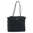 PRADA Hand Bag Nylon Black Silver Auth bs33445-13