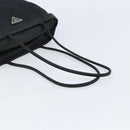 PRADA Hand Bag Nylon Black Silver Auth bs33445-7