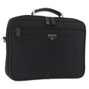 PRADA Hand Bag Nylon Black Silver Auth bs33447-1