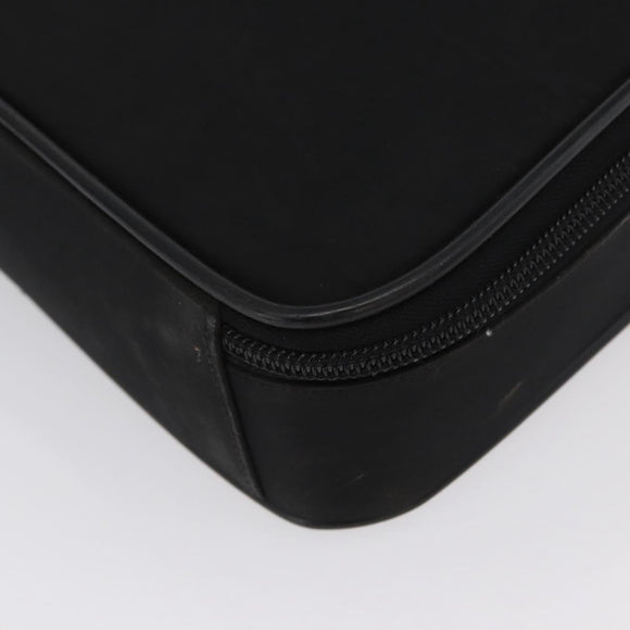 PRADA Hand Bag Nylon Black Silver Auth bs33447