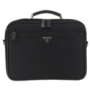 PRADA Hand Bag Nylon Black Silver Auth bs33447-13