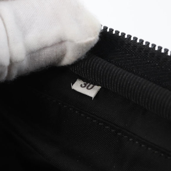PRADA Hand Bag Nylon Black Silver Auth bs33447