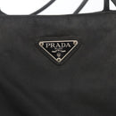 PRADA Hand Bag Nylon Black Silver Auth bs33448-18