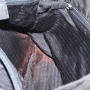 PRADA Hand Bag Nylon Black Silver Auth bs33448-21