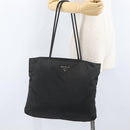 PRADA Hand Bag Nylon Black Silver Auth bs33448-29