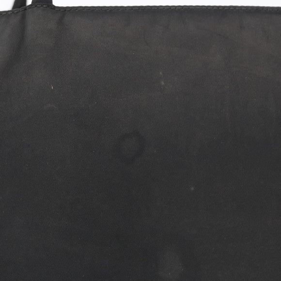 PRADA Hand Bag Nylon Black Silver Auth bs33448