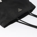 PRADA Hand Bag Nylon Black Silver Auth bs33448-7