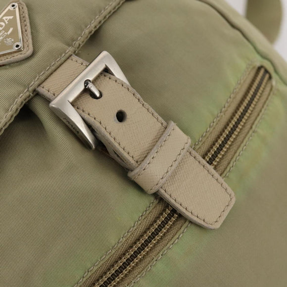 PRADA Rucksack Nylon Beige Silber Original bs33449