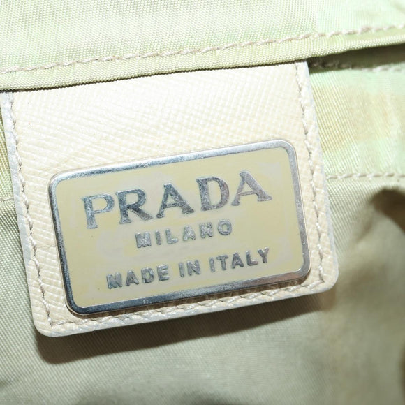 PRADA Rucksack Nylon Beige Silber Original bs33449