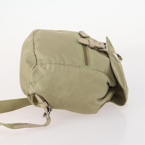 PRADA Rucksack Nylon Beige Silber Original bs33449