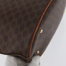 CELINE Macadam Canvas Tote Bag PVC Leather Brown Gold Auth bs33451-13