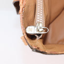 CELINE Macadam Canvas Tote Bag PVC Leather Brown Gold Auth bs33451-22